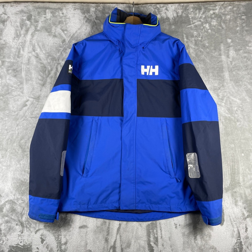 Helly Hansen Jacket Mens XL Blue Helly Tech Performance Sailing Rain Coat